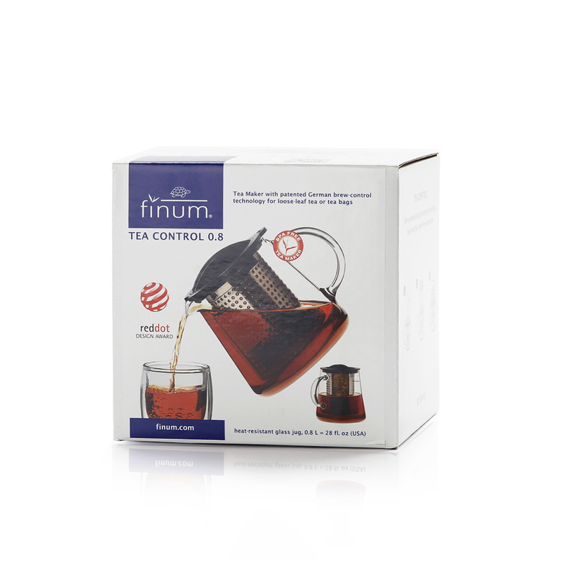 德国finum 可拆洗内胆泡茶壶 耐热玻璃泡茶壶茶具0.8L