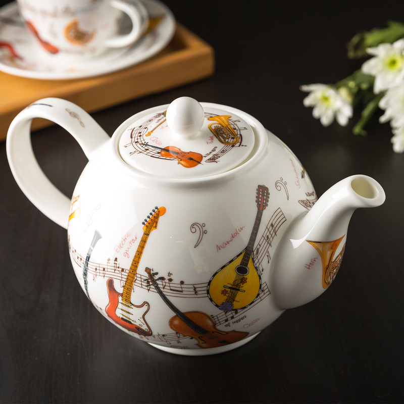 英国DUNOON丹侬 乐器系列骨瓷茶壶 水壶 茶具