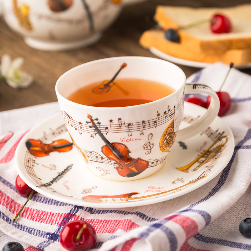 英国DUNOON丹侬 乐器系列骨瓷茶杯 骨瓷水杯 茶具