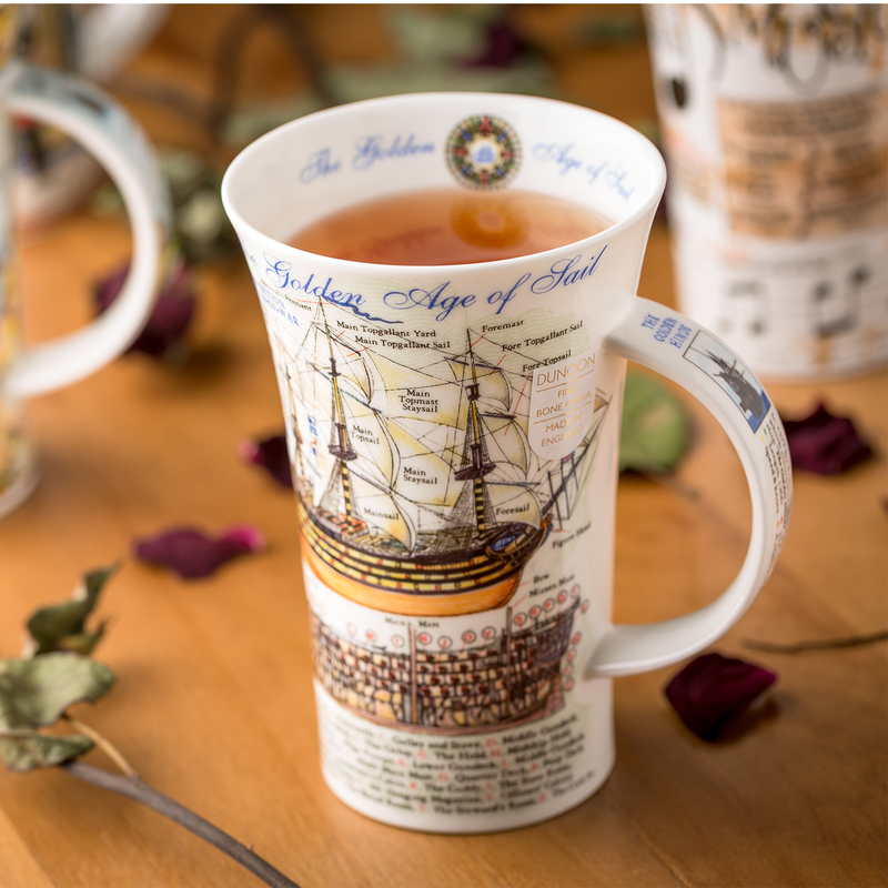 英国DUNOON丹侬 峡谷型骨瓷茶杯水杯马克杯启航的金色年华