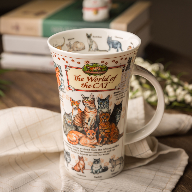 英国DUNOON丹侬 峡谷型骨瓷茶杯水杯 骨瓷马克杯猫的世界