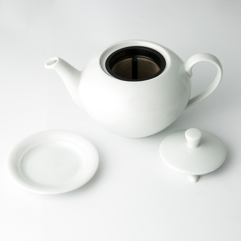 德国finum 可拆洗内胆泡茶壶 白瓷过滤茶壶 泡茶壶0.45L