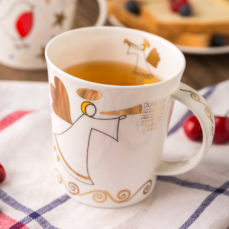 英国DUNOON丹侬 lomond型骨瓷茶杯水杯马克杯圣诞天使