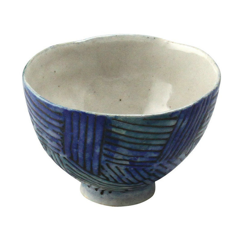 日本Aito 濑户烧陶瓷小圆碗 汤面碗 手工网纹饭碗