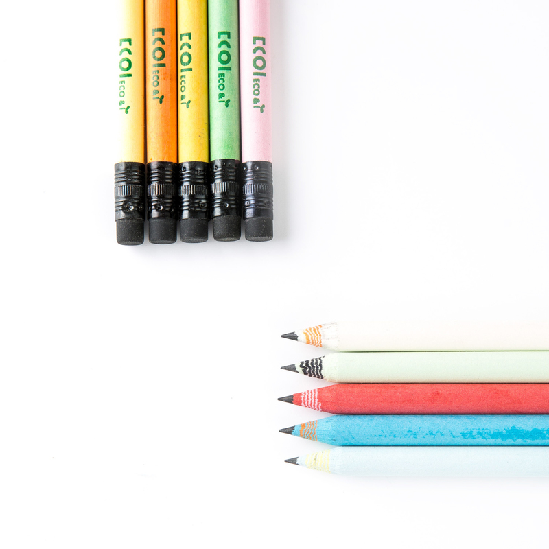韩国原产ECOI zebra系列纸质铅笔含橡皮铅笔HB铅笔10支装