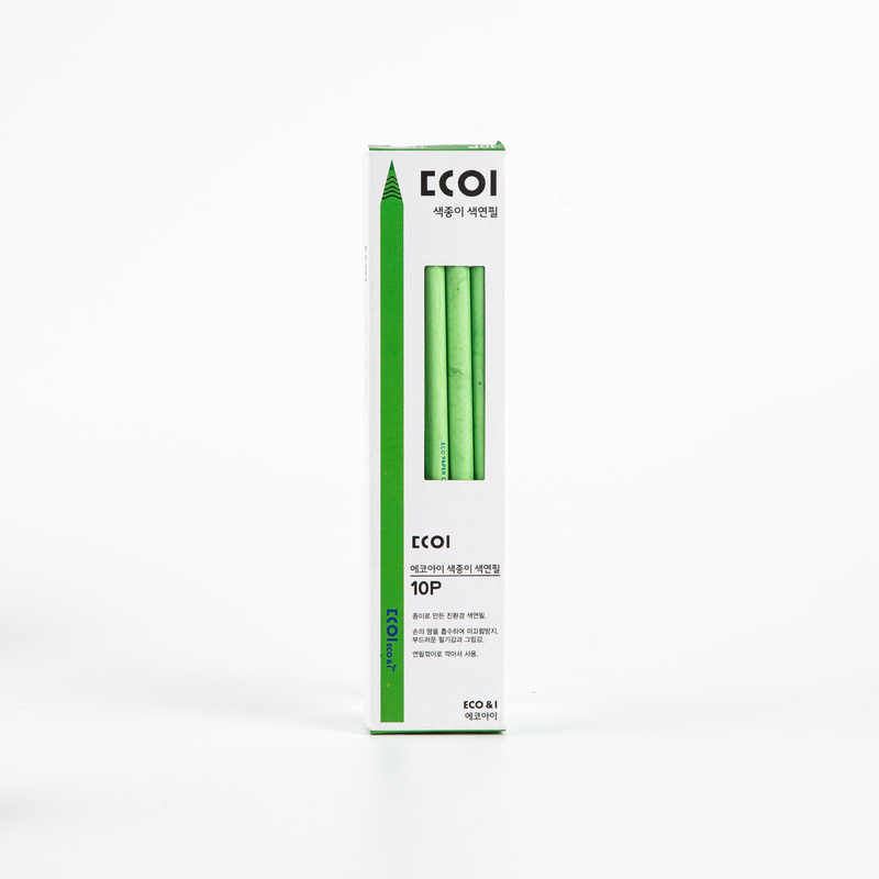 韩国原产ECOI纸质zebra系列彩色铅笔纸铅笔10支套装