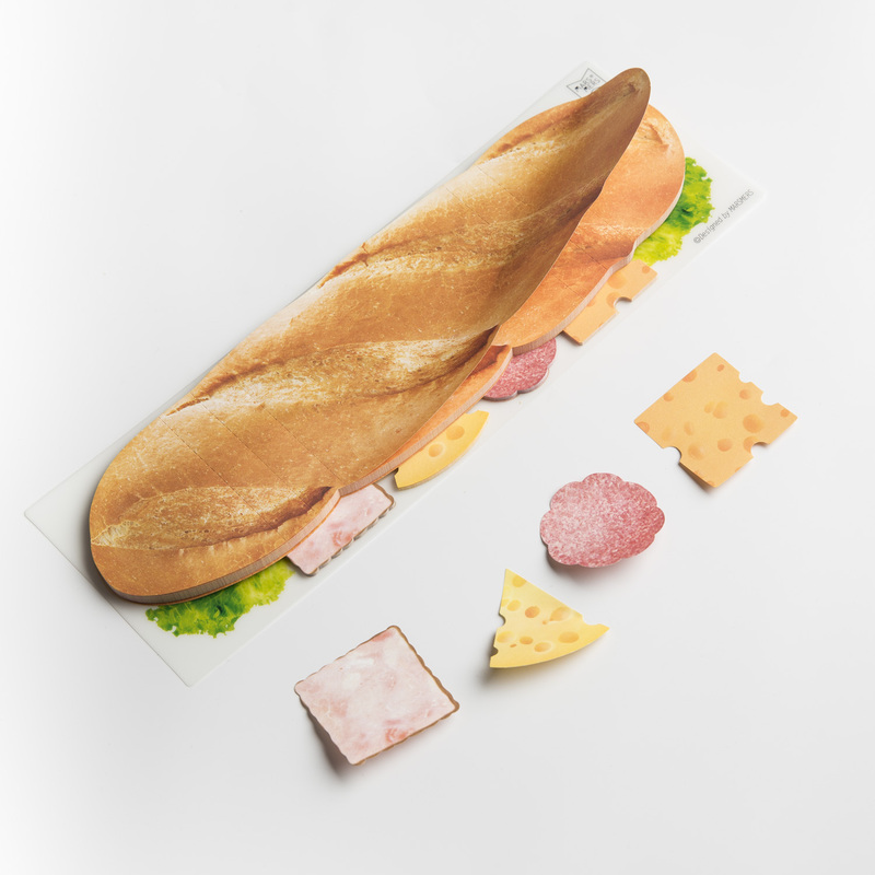 韩国MARSMERS 创意便利贴 三明治面包 系列